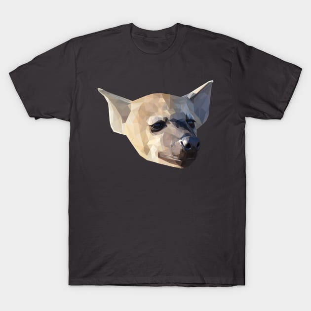 Low Poly Hyena Head T-Shirt by ErinFCampbell